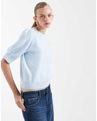 Vero Moda - Short Sleeved Knitted Top - Lyst