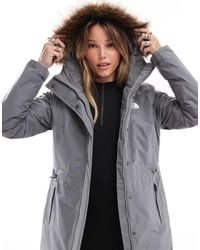 The North Face - Zaneck Faux Fur Hooded Insulated Parka - Lyst