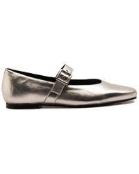 OFF THE HOOK - Cuffley Leather Square Toe Mary Jane Flats - Lyst