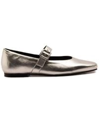 OFF THE HOOK - Cuffley Leather Square Toe Mary Jane Flats - Lyst