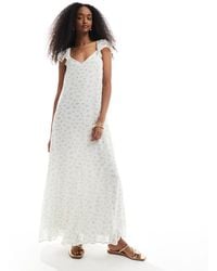 Vero Moda - Smilla Flutter Sleeve Ankle Dress - Lyst