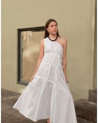 NA-KD - X Charlotte Olivia One Shoulder Cotton Maxi Dress - Lyst