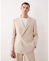 ASOS - Double Breasted Regular Suit Jacket With Wrap Detail - Lyst