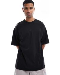 Nike - Camiseta Negra Extragrande Básica De Tejido Grueso Premium De - Lyst