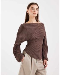 ASOS - Knitted Cinched Pleated Jumper - Lyst