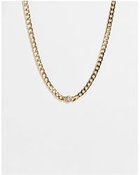 ASOS Necklace With Crystal - Metallic