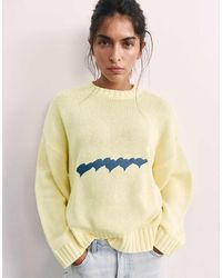 Pull&Bear - Oversized Trui Met Hart - Lyst