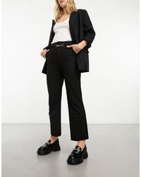 & Other Stories - Stretch Wool Blend Trousers With Self- Belt Detail - Lyst