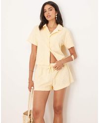 ASOS - Shrunken Revere Shirt Co-ord - Lyst