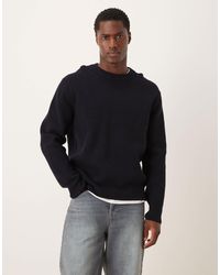 Mango - – gerippter relaxed-fit-pullover aus wollmix - Lyst