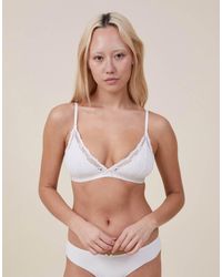 Cotton On - Bralette Triangular Con Relleno De Encaje Everyday De -Blanco - Lyst