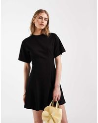 ASOS - Cinched Seam Detailing Mini Dress - Lyst