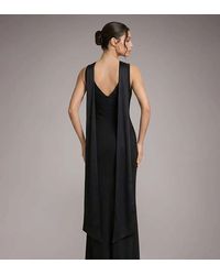 Goddiva - Petite Satin Multi Tie Halterneck Maxi Dress - Lyst
