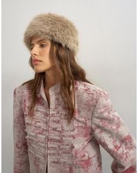 TOPSHOP - Pillbox-hut mit kunstfell - Lyst