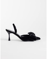 Threadbare - Velvet Sling Back Bow Heel - Lyst
