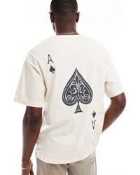 ADPT - Oversized T-shirt With Ace Of Spades Back Print - Lyst