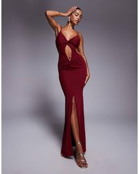 SIMMI - Raye Deep Knot Detail Maxi Dress - Lyst