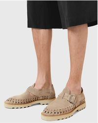 AllSaints - Skiff Suede Creeper Shoes - Lyst