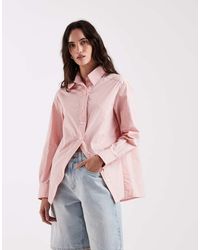 laagam - No Boyfriend Asymmetric Front Split Shirt - Lyst
