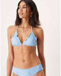 Kulani Kinis - Lemon Bloom Lettuce Edge Triangle Bikini Top - Lyst