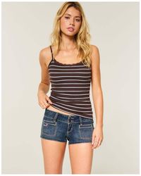Hollister - Ultra Low-Rise Jean Shortie Shorts - Lyst