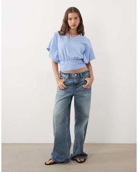 ASOS - 'v' Neck Cinch Waist Top - Lyst