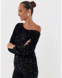 Threadbare - Sequin Asymmetric Top - Lyst