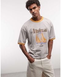 ASOS - Heavyweight Boxy Oversized Ringer T-shirt With Sailboat Graphic - Lyst