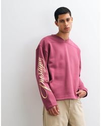 ASOS - Oversized Crew Sweatshirt With Varsity Graphic Print - Lyst