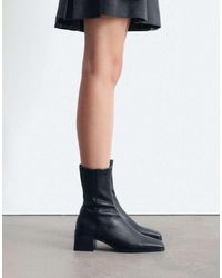 & Other Stories - Leather Chunky Heeled Ankle Boots - Lyst