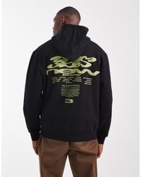 ASOS - Hoodie With Text Print And Wash Effect - Lyst