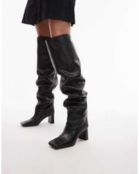 ASOS - Kane Square Toe Slouchy Over The Knee Boots - Lyst