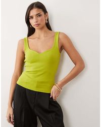 ASOS - Compact Cotton Mix Singlet With Curved Neckline - Lyst