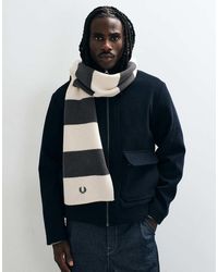Fred Perry - Bold Stripe Ribbed Scarf - Lyst