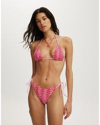 Cotton On - Palm Springs Crochet Micro Triangle Bikini Top - Lyst