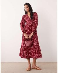 Wednesday's Girl - Long Sleeve Wrap Midaxi Dress - Lyst