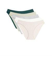 Oysho - 5 Cotton Rib U-cut Classic Briefs - Lyst