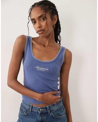 Abercrombie & Fitch - Scoop Neck Logo Tank Top - Lyst