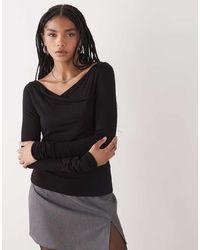 Weekday - Slim Fit Long Sleeve Wrap Top - Lyst