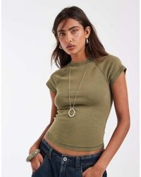 ASOS - Shrunken Raglan Baby Tee - Lyst