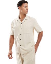 New Look - Double Pocket Boxy Linen Look Shirt Co-ord - Lyst