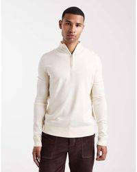 Brave Soul - Fine Knit Quarter Zip Jumper - Lyst