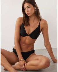 Hollister - Crochet Trim Underwire Bikini Top Co-ord - Lyst