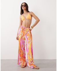 Kulani Kinis - Sunrise Swirl Wide Leg Trouser - Lyst