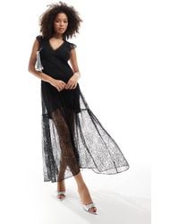Forever New - Flutter Sleeve Lace Maxi Dress - Lyst