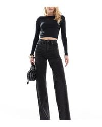 ONLY - Hope Wide Leg Jeans With Rhinestones - Lyst