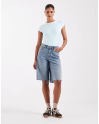 JJXX - Tokyo - bermuda ample en jean - clair - Lyst