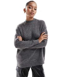 SELECTED - Trui Van Merinowolmix Met Ronde Hals En Textuur - Lyst