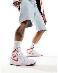 Nike - Air - 1 - baskets mi-hautes - et rouge - Lyst