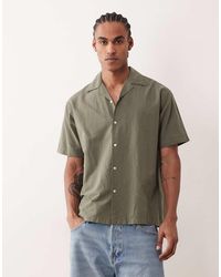 Jack & Jones - Short Sleeve Linen Blend Shirt - Lyst